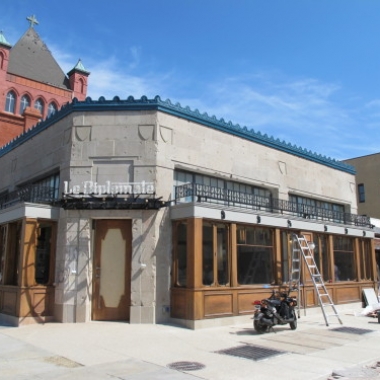 Le Diplomate at 14th & Q Streets NW in Logan Circle is being transformed from an old laundry.