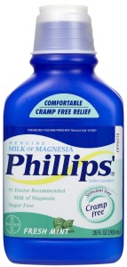 Milk of Magnesia can get rid of shiny skin.