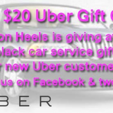 Win a $20 Uber Gift Card. DC on Heels is giving away 6 $20 black car service gift cards for new Uber customers. Just like us on Facebook & tweet it out.