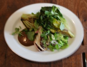 Blue Duck Tavern's charred baby lettuce salad with house-made vinegar. (Mark Heckathorn/DC on Heels)