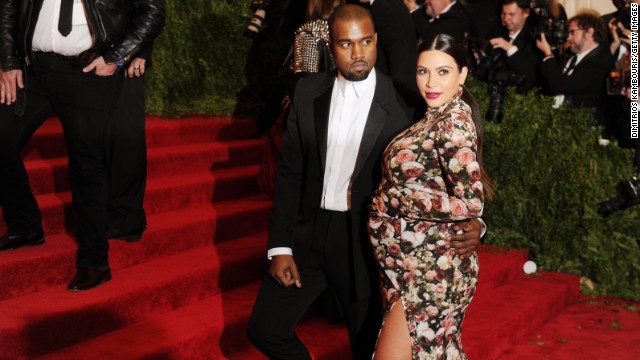 Kanye West and Kim Kardashian attend a gala at the Metropolitan Museum of Art on May 6, 2013 in New York City.