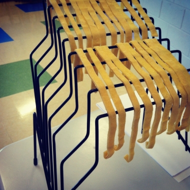 My paper files at work can also be used as pasta drying racks. (Kristy McCarron/DC on Heels)