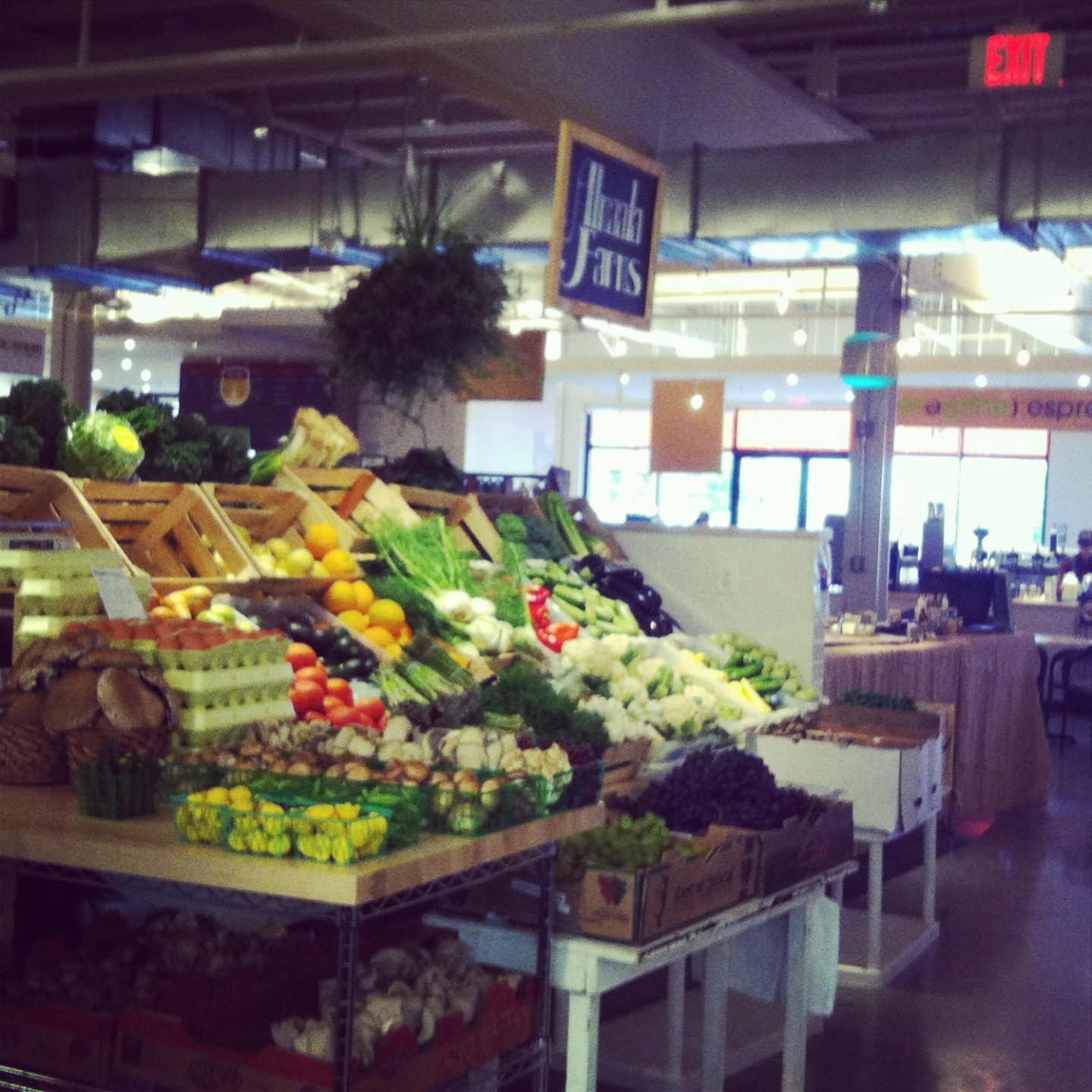 A produce stand inside Union Market. (Kristy McCarron/DC on Heels)