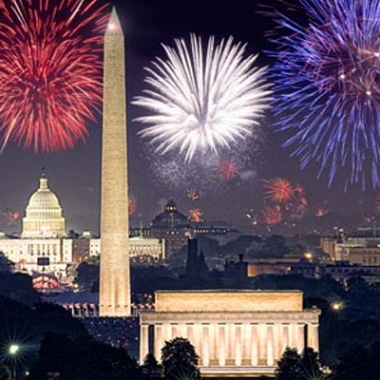 Fireworks over the National Mall (Photo courtesy of PBS)