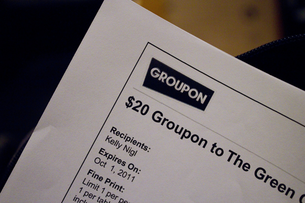 A Groupon coupon (Photo by Kelly Nigl)