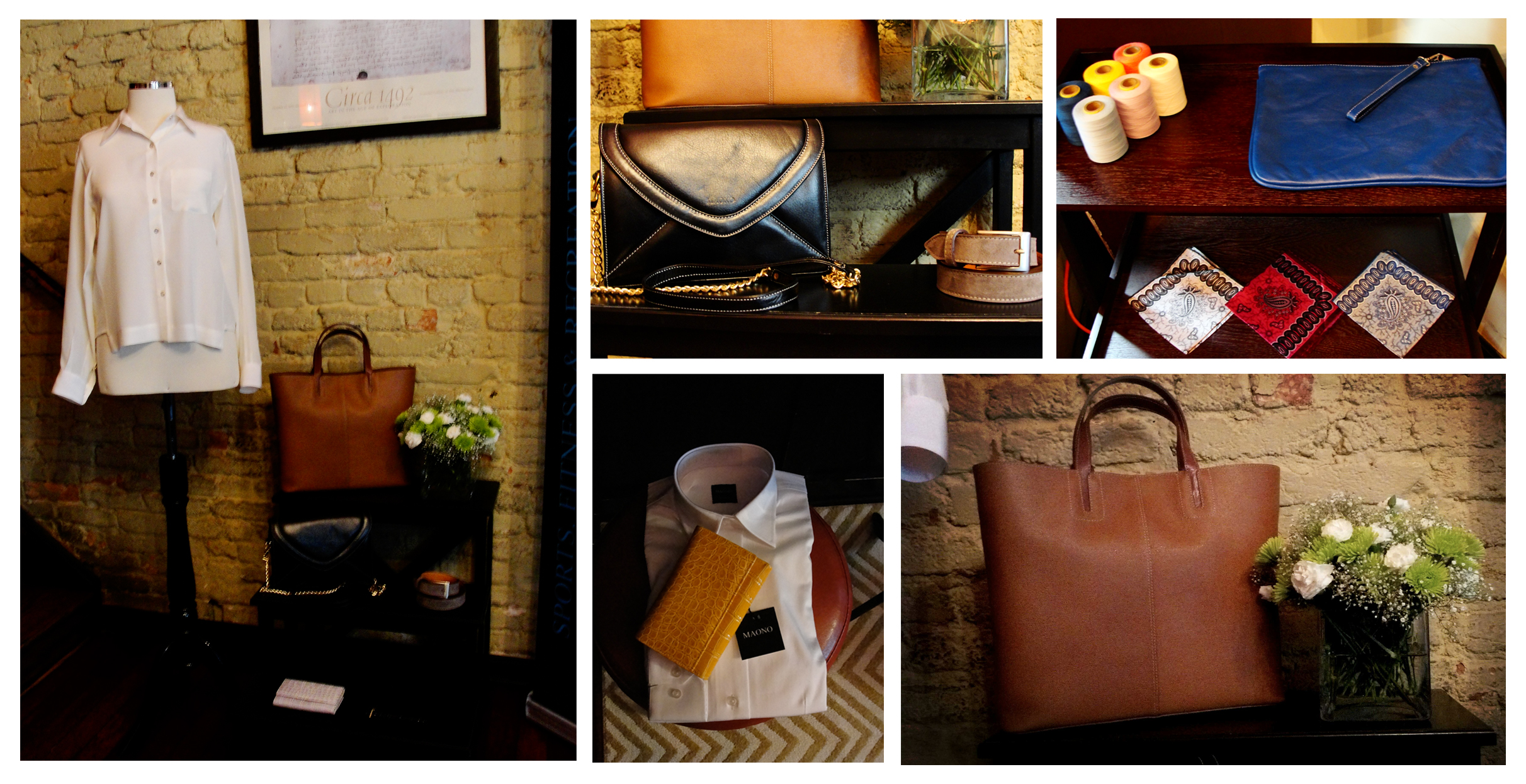 Beautiful leather bags, silk shirts and accessories. (Photos by Liz Parker/DC on Heels)