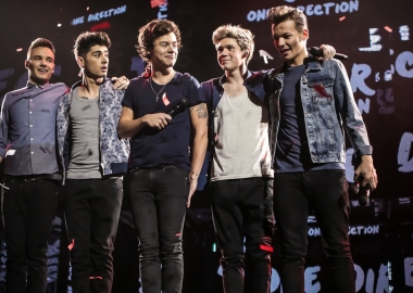Liam Payne, Zayn Malik, Harry Styles, Niall Horan and Louis Tomlinson (l to r) in One Direction: This Is Us. (Photo: Sony Pictures)
