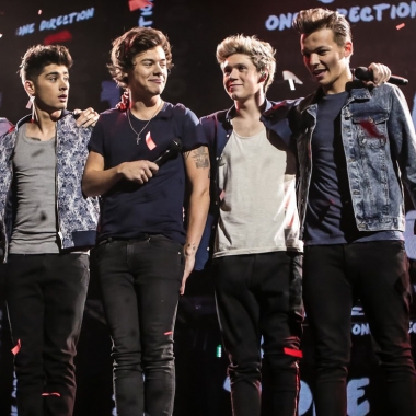 Liam Payne, Zayn Malik, Harry Styles, Niall Horan and Louis Tomlinson (l to r) in One Direction: This Is Us. (Photo: Sony Pictures)