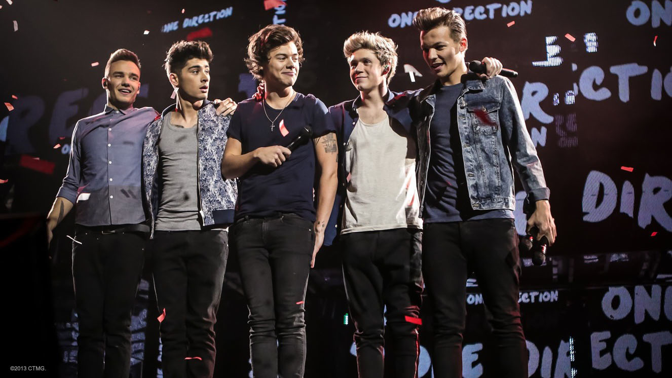 Liam Payne, Zayn Malik, Harry Styles, Niall Horan and Louis Tomlinson (l to r) in  One Direction: This Is Us. (Photo: Sony Pictures)