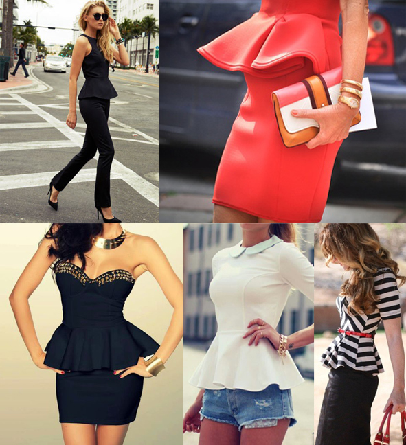 Peplum tops and dresses have been a big trend this year. (Photos via DC on Heels Pinterest)