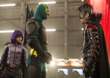 Hit Girl and Kick-Ass meet super villain The Mother F**ker. (Photo courtesy Universal Pictures)