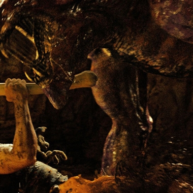 Vin Diesel battles a monster in Riddick. (Photo: Universal Pictures)