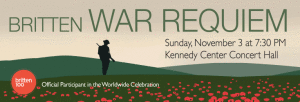 The Washington Chorus will present Britten: War Requiem on Sunday at the Kennedy Center. (Photo: The Washington Chorus)