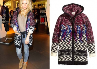 Sienna Miller in Isabel Marant for H&M cardigan. (Photo: Getty Images for H&M/H&M)