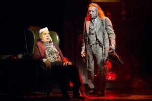 Edward Gero as Ebenezer Scrooge and James Konicek as the Ghost of Jacob Marley in the Ford’s Theatre 2013 production of “A Christmas Carol.” (Photo: Scott Suchman)