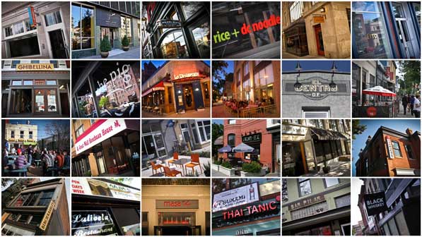 The restaurants of 14th Street NW. (Photo: Luis Gomez)