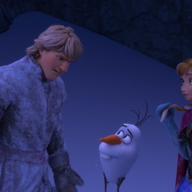 Kristoff, Olaf the Snowman and Princess Anna in Frozen. (Photo: Walt Disney Animation)