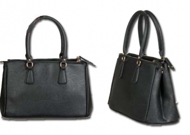 This dark gray leather satchel handbag is sleek and elegant, and makes you stand out in the crowd. (Photo: Kuku Closet)