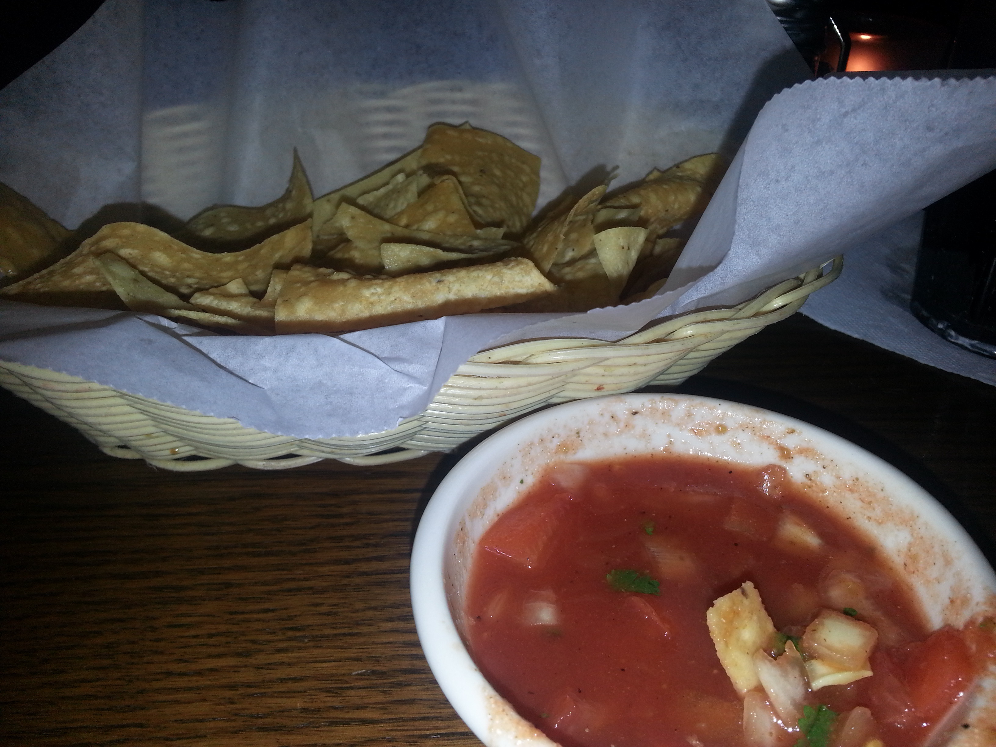 El Tio's tortilla chips and salsa. (Photo: Mark Heckathorn/DC on Heels)