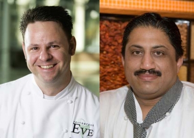 Chefs Cathel Armstrong of Restaurant Eve (left) and Vikram Sunderam of Rasika. (Photos: Star Chefs and Gourmet India)