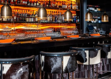 Cattle chic chairs upholstered with bovine hide (Photo: Toro Toro)