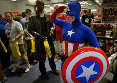 Captain America visits the 2013 Awesome Con. (Photo: Washington Post)