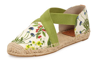 Tory Burch Catalina strappy printed espadrille flat, $125 (Photo: Cusp)