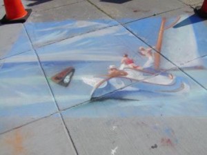 Sidewalk chalk art outside the Corcoran Gallery of Art. (Photo: Corcoran Gallery of Art)