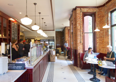 Dolcezza's newest location at 14th & P streets NW opened at 8 a.m. today. (Photo: Mark Heckathorn/DC on Heels)