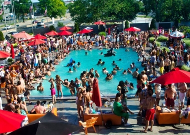 Sunday is the last Adult Swim pool party for the summer at Capitol Skyline Plaza. (Photo: Adult Swim/Facebook)