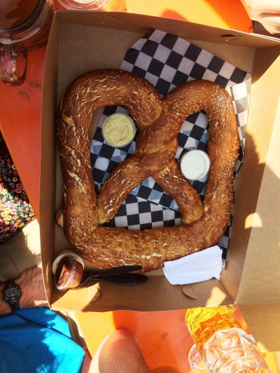 A two pound pretzel at Sauf Haus (Photo: Lanna Nguyen/DC on Heels)