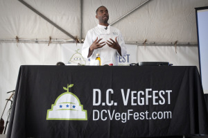 D.C. VegFest at The Yards include animal-free cooking demonstrations. (Photo: Compassion Over Killing)