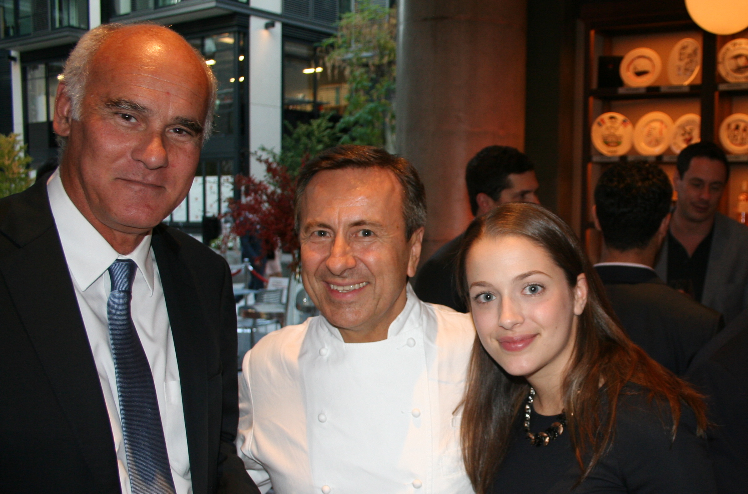 Chef Daniel Bouluf (center) at the VIP preview of DBGB. (Photo: Mark Heckathorn/DC on Heels)