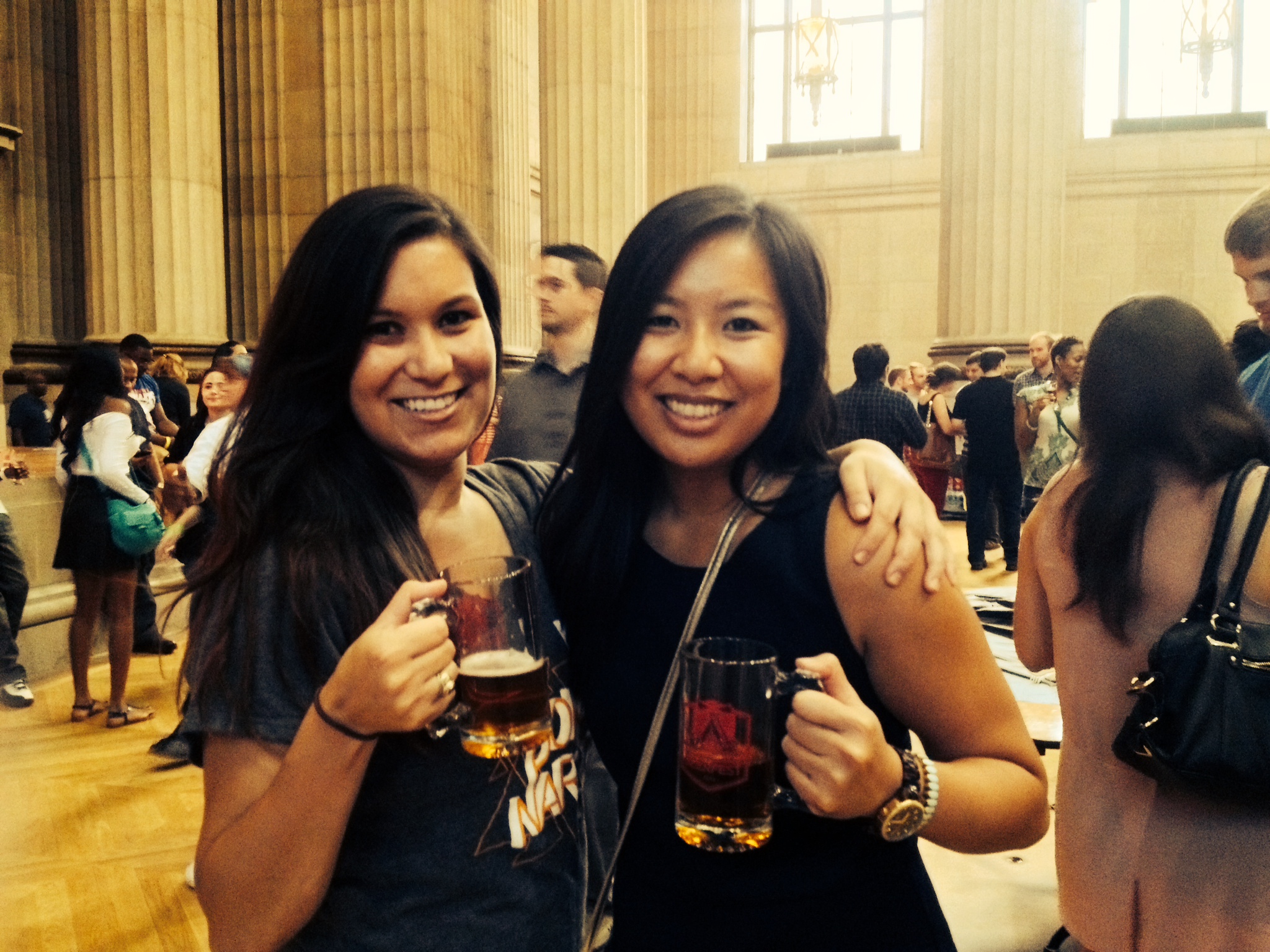 Enjoying our hard-earned beers, post-volunteering (Photo: Lanna Nguyen/DC on Heels)