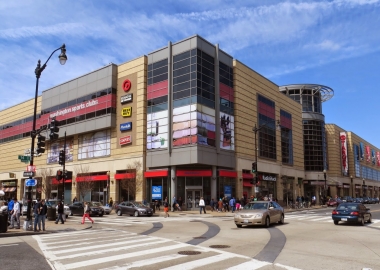 DC USA in Columbia Heights is a three-story shopping center across from a metro station. (Photo: Streets of Washington)