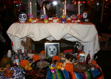 Oyamel's shrine honoring El Santo. (Photo: Mark Heckathorn/DC on Heels)