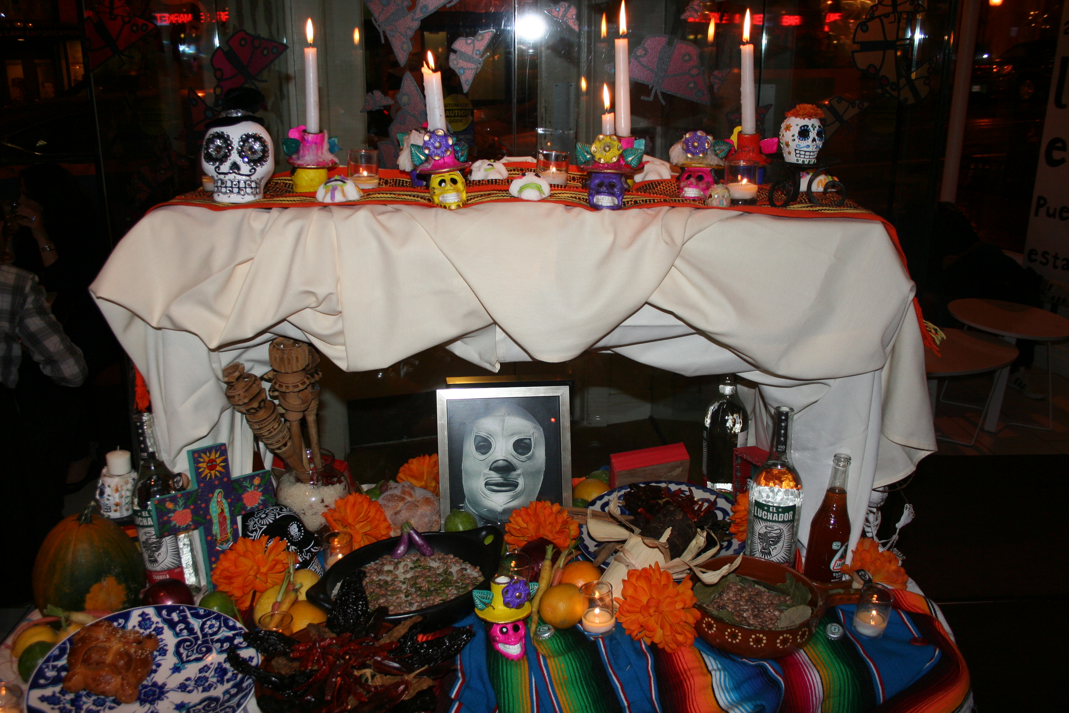 Oyamel's shrine honoring El Santo. (Photo: Mark Heckathorn/DC on Heels)