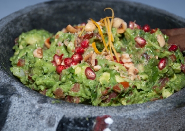 Rosa Mexicano's guacamole de otoño with pomegranate and toasted pumpkin seeds. (Photo: Rosa Mexicano)