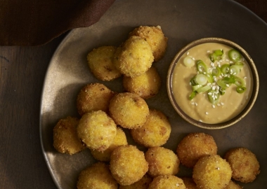 Ham croquettes with Chinese mustard dip (Photo: Penny De Los Santos)