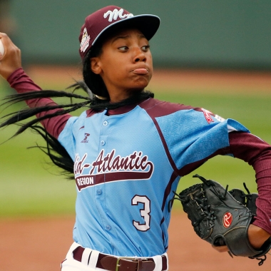 Mo'ne Davis, a Little League Baseball pitcher from Philadelphia, was the first girl to earn a win and to pitch a shutout in Little League World Series history. (Photo: People)