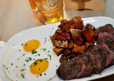 Steak and eggs with breakfast potatoes from Second State's Sunday brunch menu. (Photo: Second State)