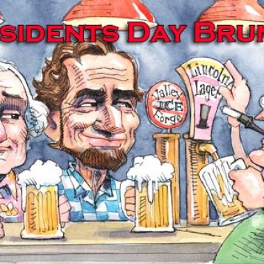 Many restaurants will be serving brunch on Presidents Day. (Drawing: M. Wuerker)