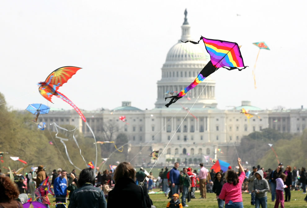 The Blossom Kite Festival is set for Saturday at the Washington Monument, weather permitting. (Photo: Smithsonian Institution)