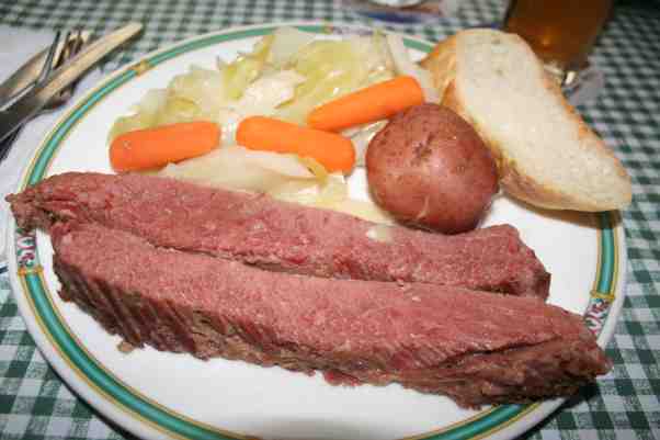 Corned beef and cabbage will be on many restaurant menus Tuesday. (Photo: Mark Heckathorn/DC on Heels)