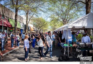 The streets of Shirlington Village will become a beer festival on Saturday. (Photo: BrightestThe streets of Shirlington Village will become a beer festival on Saturday. (Photo: Brightest Young Things) Young Things)