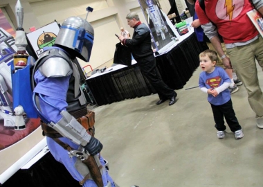 A boy meets a Power Ranger at 2014's Awesome Con. (Photo: Awesome Con)