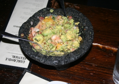 The Yucatan guacamole with shrimp ceviche is one of the specials offered during El Centro D.F.'s guacamole festival. (Photo: Mark Heckathorn/DC on Heels)