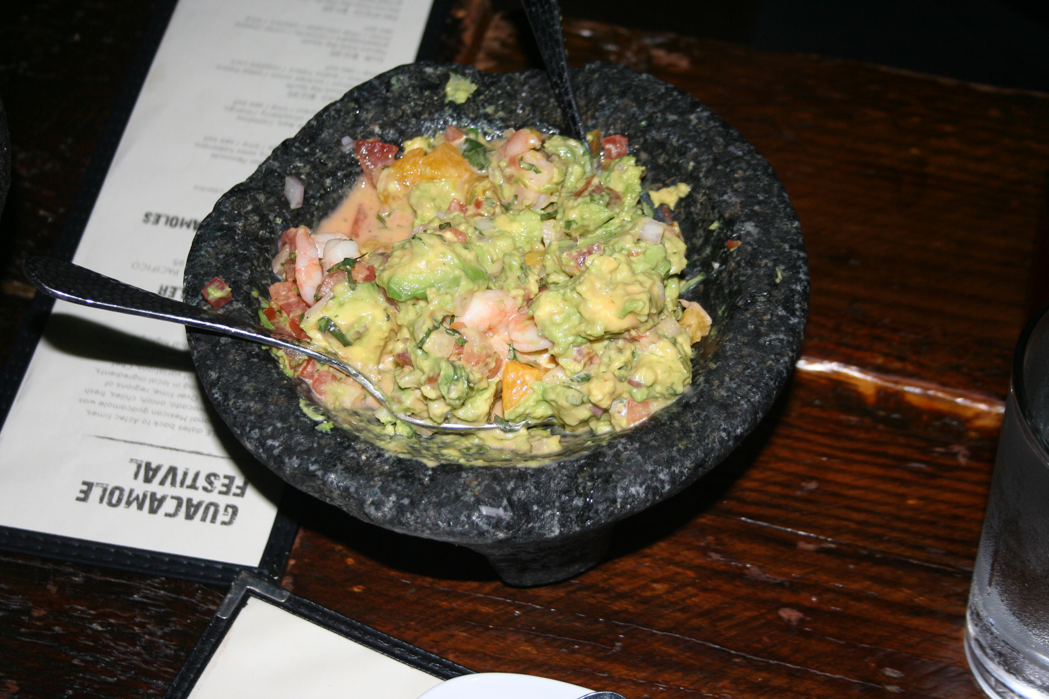 The Yucatan guacamole with shrimp ceviche is one of the specials offered during El Centro D.F.'s guacamole festival. (Photo: Mark Heckathorn/DC on Heels)
