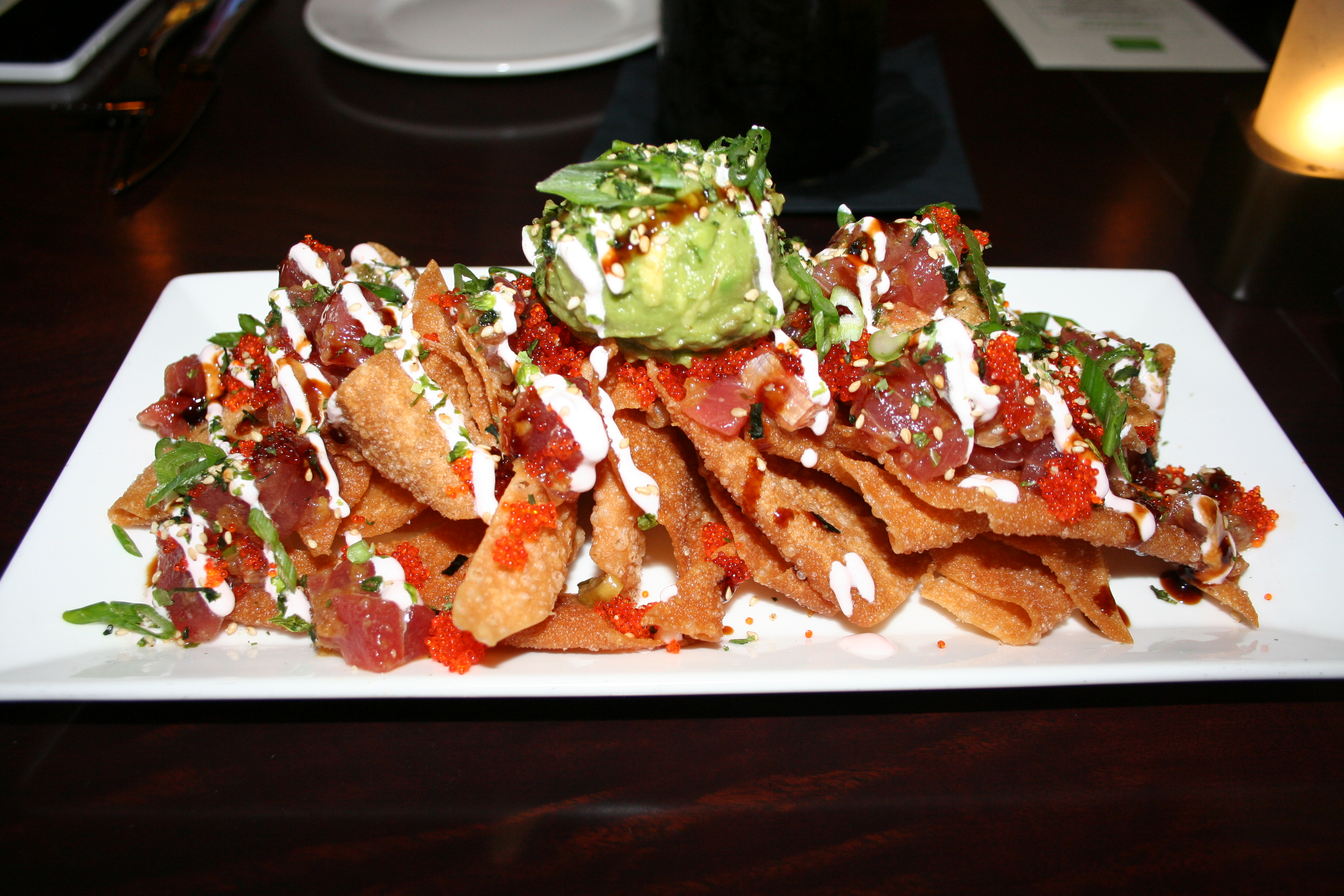 The tuna tartar nachos were a big hit at Trio Grill. (Photo: Mark Heckathorn/DC on Heels)