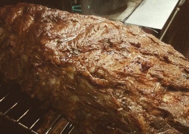 The Pig's new whole hog menu changes daily depending on what cuts remain from the four to five whole hogs the restaurant butchers each week. Picture here are rib. (Photo: The PIg)